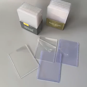 Toploader 10Pcs Sleeve Photocard Hologram / Lengan Kartu PVC Lengan Transparan / Kartu Bintang NBA / 35PT Hd Dengan Film Pelindung