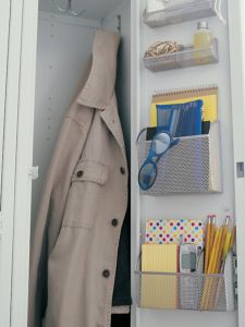 Iron Storage Box Multi-Grid Magnetic Refrigerator Storage Organizer Student Cabinet Iron File Cabinet Accessories Storage Mirror