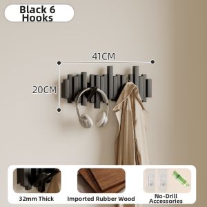 ZHUSHANXIA | Piano Key Design Wooden Wall Mounted Clothes Hanger