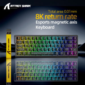 ATTACK SHARK | Magnetic Switch Keyboard ATTACK SHARK X68HE Wired and FREEWOLF F68 Wired F68Pro Wireless for Pro Gaming 8K Hz 0.01mm Rapid Trigg