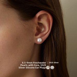 Helas | Cultured Freshwater Pearl Earrings S925 Silver Rhodium Plated Versatile