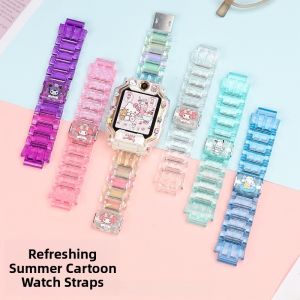 Aurora Colorful Smartwatch Band for Little Genius Phone Watch Z9 Z7S Z10 Z6pro Flash Buckle D1S Youth Edition Z8 Z6A Z6 Universal Z2 D3 D2A Q1A Q2A Accessories