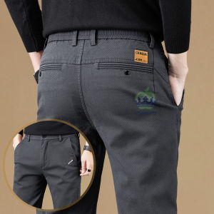Brand Clothing Autumn Winter Cotton Fabric Casual Pants Men Grey Black Korea Work Classic Slim Fit Cargo Trousers Male 28-38