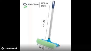 Kudzun ไม้เช็ดกระจก แปรงเช็ดกระจก 10 นิ้วด้ามอลูมีเนียม(คละสี) NiceClean