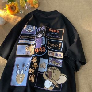 Loose Fit Mens Short Sleeve T-Shirt Casual Versatile Summer Top Trendy Brand Milk Fiber round Neck Tee Spring Collection