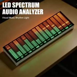 LED Voice-Activated Ambient Light Voice-Activated Music Spectrum Rhythm Light Type-C Connector Suitable for Gaming Rooms Etc