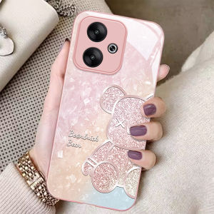 เคสโทรศัพท์มือถือ Redmi Turbo3 แบบกระจกพร้อมเพชร ดีไซน์สุนัขจิ้งจอกสุดเก๋ ป้องกันการตกหล่น ดีไซน์เก๋ไก๋ ดีไซน์เก๋ไก๋