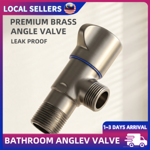 Angle Valve Solid Brass G1/2 Standard Thread PVD Anti-Leak High Flow Angle Valve for Bathroom Toilet
