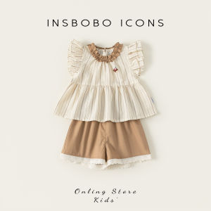 insbobo | Bộ Đồ Nữ Sinh Công Chúa Nhỏ Eo Lệ Thanh Lịch Mùa Hè