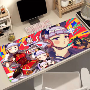 Bandai | Large Gaming Mouse Pad Umamusume Pretty Derby Gold Ship Lock Edge Rubber Base Desk Mat for PC Laptop Gamer Esports Accessories