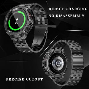 สาย สำหรับ Samsung Galaxy Watch 5 Pro 45mm คุณภาพดี Modification Kit โลหะ กรอบป้องกัน ฝาครอบเคส สายรัดสแตนเลสของสาย for Samsung Watch 5 Pro ผู้ชาย สายนาฬิกา