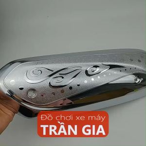 Ốp che pô xe Latte năm 2019-2020-2021-2022-2023-2024 chụp pát bô che ống xả xi inox crom - phụ kiện trang trí Yamaha