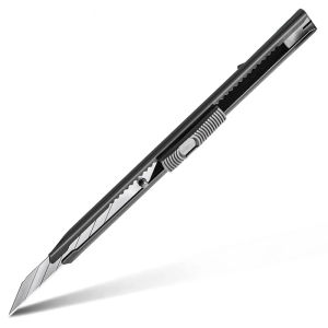 deli | Deli Retractable Utility Knife Carbon Steel Box Cutter 30° 60° estilete profissional ferramenta Art Supplies Sharpness couteau