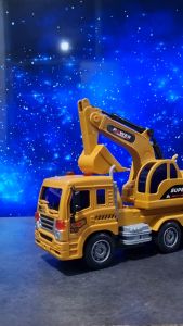 Mainan Mobil Remot Kontrol RC Truk Beko Excavator Springkle Batre Cas LED