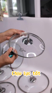 Nắp kính cường lực FiveStar nún cọng dùng cho chảo  nồi  nồi hấp  quánh  lẩu ( 16cm / 20cm /22cm /24cm / 26cm / 28cm / 30cm / 32cm )