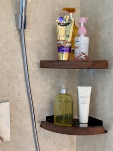 YT North American Black Walnut Corner Shelf Bathroom Storage Corner Rack