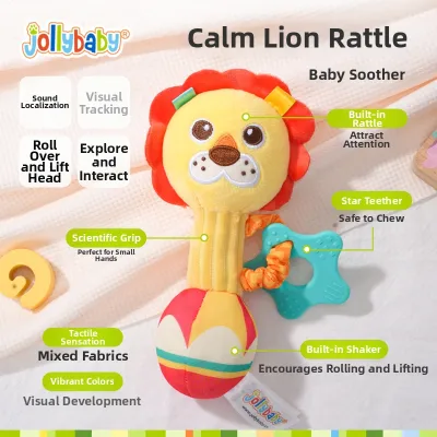 Jollybaby | Infant Soothing Rattle Toy with Teething and Grip Training 0-1 Years