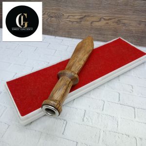 Once pipa klokotan kayu galih kelor Jawa motif pedang B147