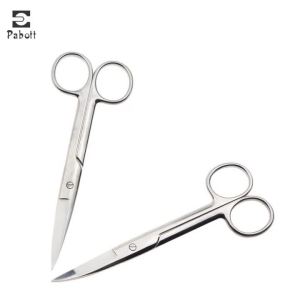 Kéo Phẫu Thuật Bằng Thép Không Gỉ 14cm Đầu Cong Thẳng Thiết Bị Trường Hợp Khẩn Cấp Y Tế Dụng Cụ Cắt Cho EMT