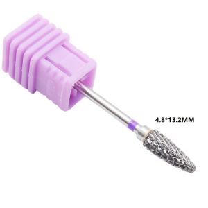 1Pcs 5mm Purple Carbide Nail Drill Bit 3/32" Milling Cutter For Manicure Rotary Burr Nail Bits Electric Drill Accessories Tool