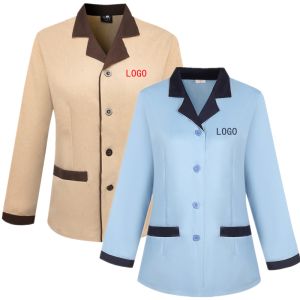 Summer Short Sleeve Uniform Set for Property Service Male And Female Cleaning Workers Cotton Polyester Blend Workwear