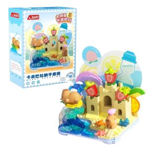 JAKI Capybara DIY Kawaii Figure Building Block Toys Cartoon Funny Capibala Assembly Model Doll Ornamental Toy Kids Birthday Gift