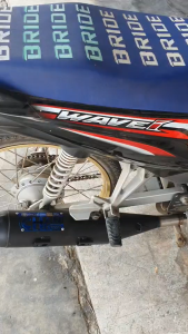 ท่อผ่า(ดัง/หมก มอก.)รุ่น wave110inew 2014-2020 Chan speed ตราธง ปลายเดิมพร้อม คอเลส ไล่เชื่อมสปริง 25-35มิล แรงขึ้นแน่นอน เลือกเสียงในกระทู้