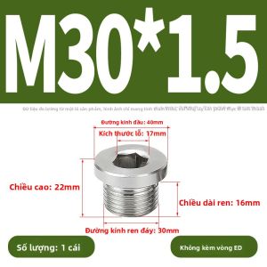 BAIRUITE | Nút Chèn Hình Lục Giác ED Nhẫn 304 Thép Không Gỉ