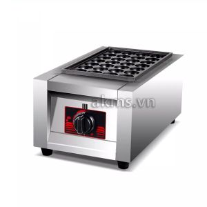 Máy làm bánh Takoyaki 28 viên dùng gas ASQ-766: làm bánh bạch tuộc trứng cút nướng tôm viên thịt viên chiên v.v..