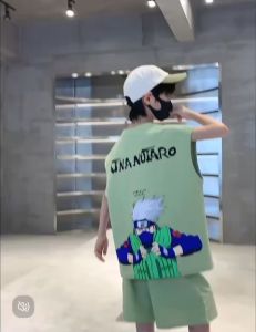 Set bộ quần áo 3 lỗ cho bé trai 18-45kg tuổi set đồ bé trai 5-14 tuổi mẫu NARUTO chất liệu thoáng mát năng động cá tính.