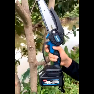 Máy Cưa Xích Makita Không Dây Cưa Gỗ Cắt Cành Máy Cưa Mini Mạnh Mẽ Kèm Pin Sạc