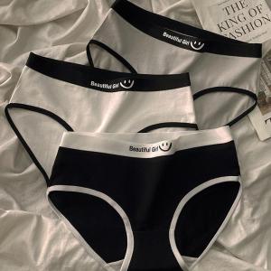 WANJING | New 2026 Women Autumn Winter Black Triangle Cotton Underwear