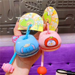Trendy Stress Relief Cartoon Animal Secret Forest Elephant Koala Tap Wooden Fish Keychain Pendant Couple Bag Ornament Creative Gift
