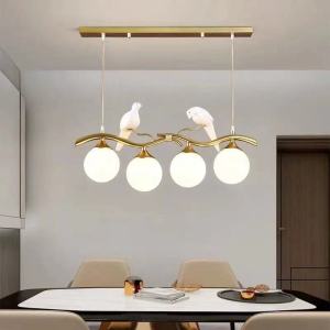 [Free bulb]Nordic Glass Chandelier Post-Modern Creative Cool Ball Lamp in the Living Room Iron Restaurant Bedroom LED Lamps Black Lamps Chandelier Ceiling LED Lights for Room Chandelier for Living Room Bedroom Lamp Lighting Ceiling