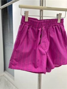 plus Size 300 Pounds Striped Casual Sports Shorts Women Summer High Waist Loose Home Pants Wide Leg Hot Shorts Polyester Fiber