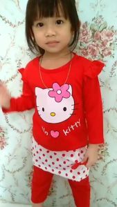 Daigo Bopie Merah Setelan Baju Anak perempuan 6 12 Bln 1 2 3 4 5 Tahun style korea lucu mvkids fuuka