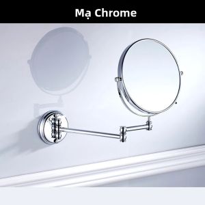 Gương Phòng Tắm Treo Tường Bằng Đồng Cổ Kính Kính Lúp Tròn 8 Inch Phong Cách Cổ Điển Gương Trang Điểm Phụ Kiện Phần Cứng