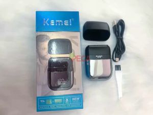 Máy cạo râu mini lưỡi kép Kemei KM-T82 màn hình LCD công suất 5w mạnh mẽ công nghệ AI cảm biến râu thông minh - Hàng chính hãng