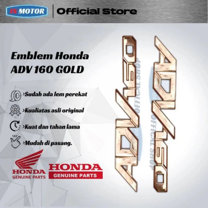 ORIGINAL Logo emblem Honda ADV 160 GOLD ORIGINAL 1404K logo 3D Honda ...