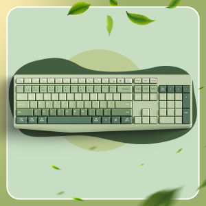 BOW K161D Colorful BT and USB Wireless Dual-Mode Keyboard Bass Keys Gradient Color Cute Ergonomic Green Pink Keyboards Battery Version Curved Keycaps for Laptop Desktop PC