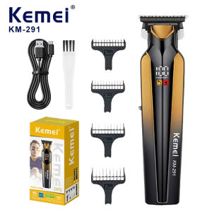 Kemei | Máy Cạo Râu Điện Tử Kemei KM-291 Dành Cho Nam Giới Màn Hình Kỹ Thuật Số Màu Sắc Chuyển Sắc Lưỡi Dao Có Thể Điều Chỉnh Để Tỉa Râu Và Tóc.