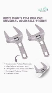 Kunci Inggris Kunci Pipa Ring Pas Universal Adjustable Wrench
