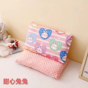 Kids Bean Fleece Pillow Cotton Neck Guard Bed Pillow 30x50cm