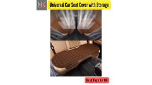 Universal Fit Automotive Car Seat Cover With Storage Bag Simple Non-slip Breathable Car Front Universal Cushion Protection Auto Interior Accessories Rebound Wearable Warm Car Soft Plush Seat Pad Car Truck SUV Pickup Accessory Home Office Chair Cover