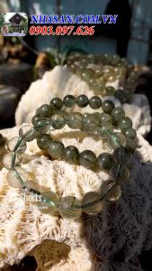 Vòng tay đá thạch anh tóc xanh tự nhiên