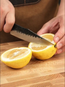 XINZUO Mo Series Petty Knife – 67-Layer Damascus Steel Burnt Oak Handle Peeling & Slicing