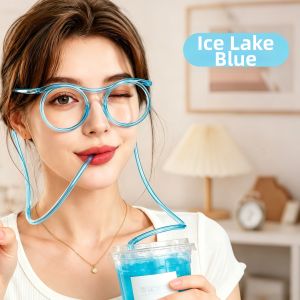 RORK | Cute Eyewear-Shaped Extra Long Straw for Kids and Adults Reusable