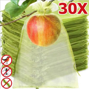 10/20/30Pcs Garden Fruit Protector Bags / Organza Mesh Covers with Drawstring / 3 Sizes Insect Barrier Breathable Reusable Protection Bags / Reusable Breathable Cover for Garden Orchard Pest Control