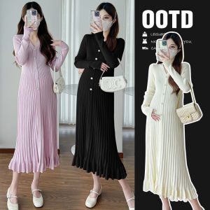 Maternity Long Dress Autumn Winter Fashionable