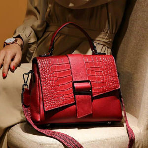 SIFULUN | Leather Large Capacity Crocodile Pattern Handbag